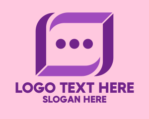 Forum - Digital Chat Bubble logo design