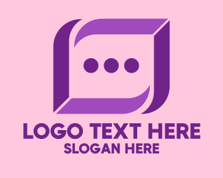 Digital Chat Bubble Logo