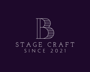 Theater - Minimalist Letter B logo design