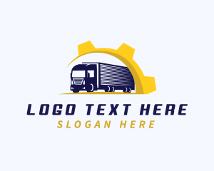 Gear - Industrial Logistics Truck logo design