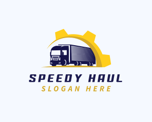 Industrial Logistics Truck logo design