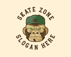 Skate - Urban Monkey Ape logo design