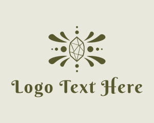Upscale - Green Luxe Gemstone logo design