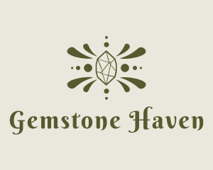 Green Luxe Gemstone logo design