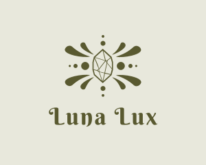 Green Luxe Gemstone logo design