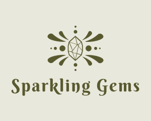 Green Luxe Gemstone logo design