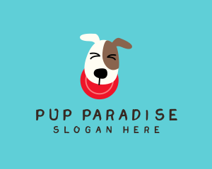 Pup - Frisbee Dog Play logo design