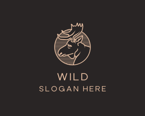 Rustic Wild Moose logo design