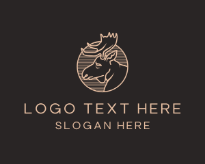 Stag - Rustic Wild Moose logo design