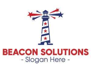 USA Lighthouse Beacon logo design