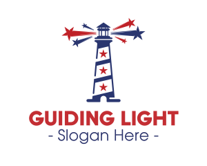 USA Lighthouse Beacon logo design