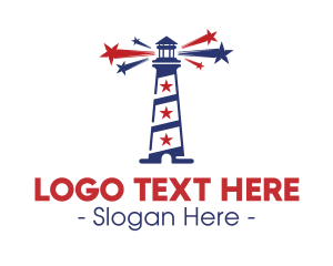 United States - USA Lighthouse Beacon logo design
