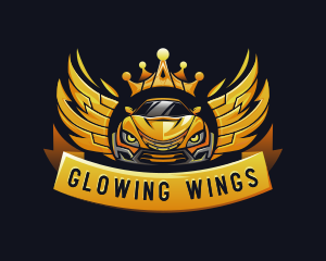 Wings Car Detailing logo design