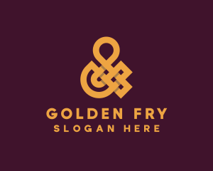 Golden Luxury Ampersand logo design