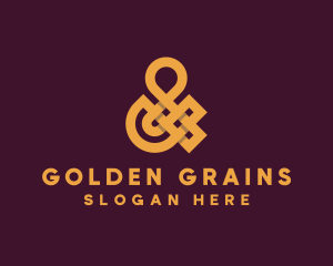 Golden Luxury Ampersand logo design