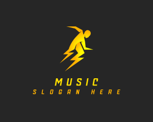 Human Lightning Thunder Logo