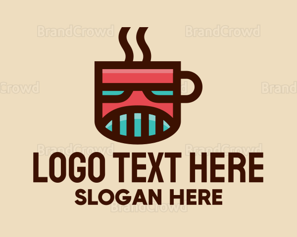 Robot Coffee Mug Logo