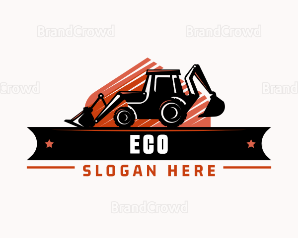 Excavator Construction Equipment Logo