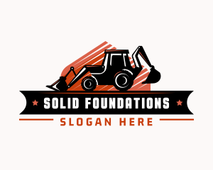 Excavator Construction Equipment Logo