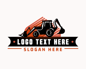 Digger - Excavator Construction Equipment logo design