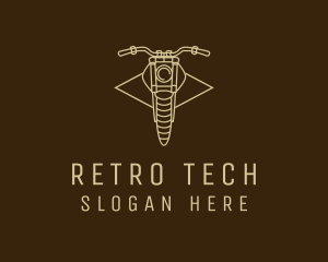 Retro Motorcycle Motorbike logo design