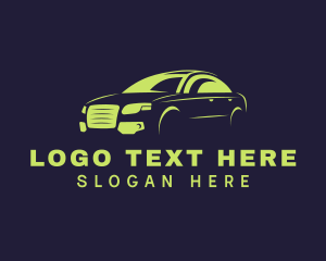 Motor - Green Car Vehicle logo design