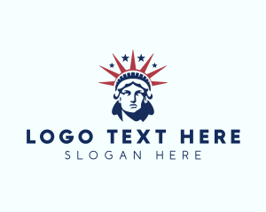 New York - Liberty Statue America logo design