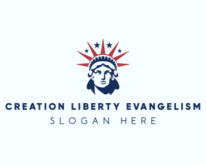 Liberty Statue America logo design