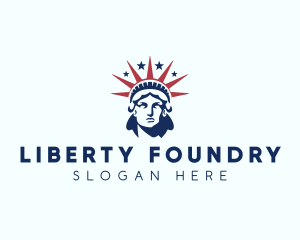 Liberty Statue America logo design