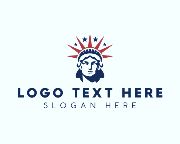 Statue - Liberty Statue America logo design