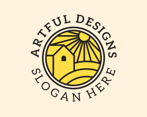 Sun Farmland Barn  logo design