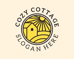Cottage - Sun Farmland Barn logo design