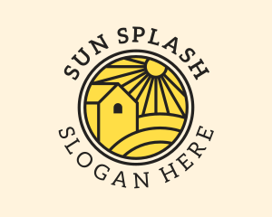 Sun Farmland Barn  logo design