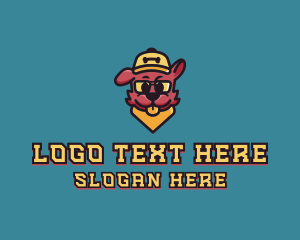 Icon - Dog Baseball Cap logo design