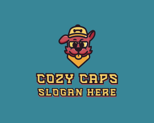 Dog Baseball Cap logo design