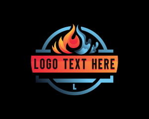 HVAC Heating Cooling Logo