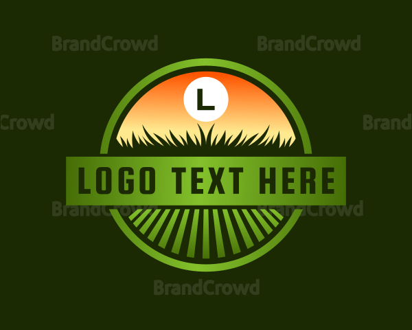 Grass Lawn Maintenance Logo