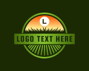 Grass Lawn Maintenance Logo