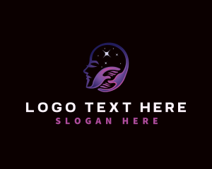 Hand - Face Hand Cosmic logo design