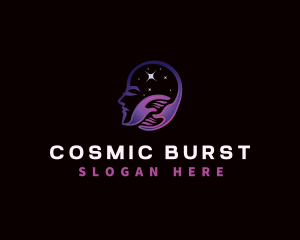 Face Hand Cosmic logo design