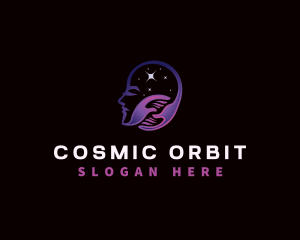 Face Hand Cosmic logo design