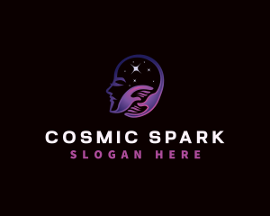 Face Hand Cosmic logo design