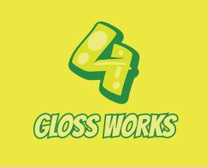 Gloss - Graphic Gloss Number 4 logo design