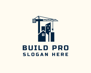 Building Construction Crane logo design