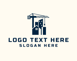 Building - Building Construction Crane logo design