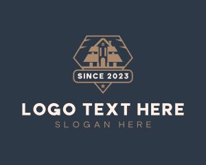 Roofing - Roof Property Construction logo design