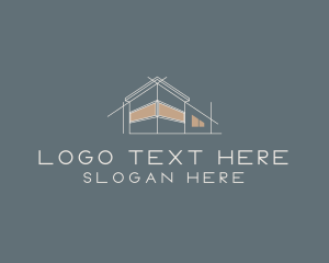Draftsmen - House Building Architect logo design