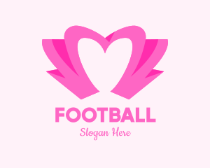 Flower Shop - Pink Flower Bud Heart logo design