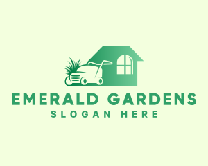 Grass Garden Lawn Mower logo design