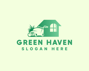 Grass Garden Lawn Mower logo design
